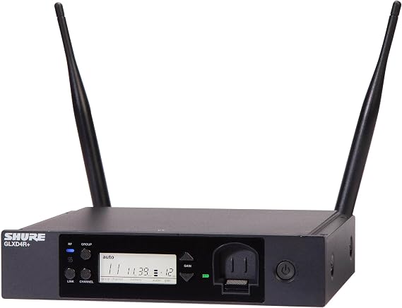 Shure GLXD24R+/B58 Dual Band Pro Digital Wireless Microphone System - 12-Hour Battery Life, 100 ft Range | BETA 58A Handheld Vocal Mic, Single Channel Rack Mount Receiver (GLXD24R+/B58-Z3)