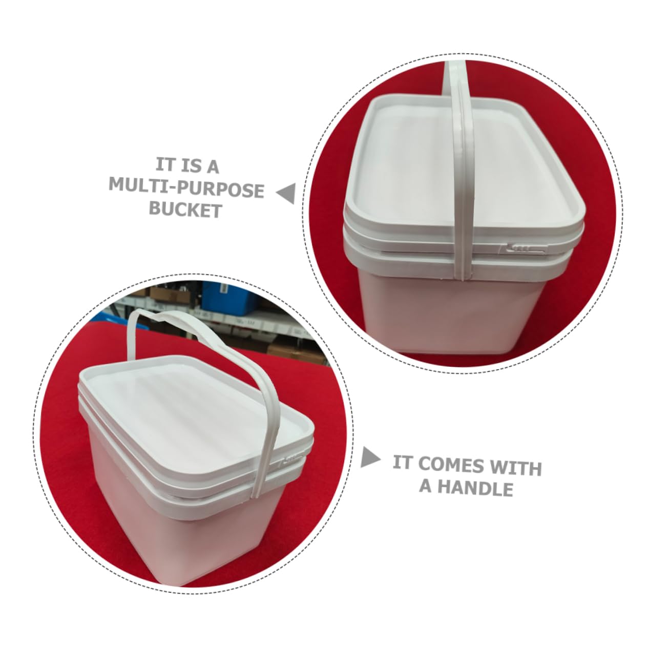 Hohopeti 2piezas Cubo De Plástico para y Pigmentos con Capacidad Resistente y Fácil De Limpiar para Artistas y Talleres