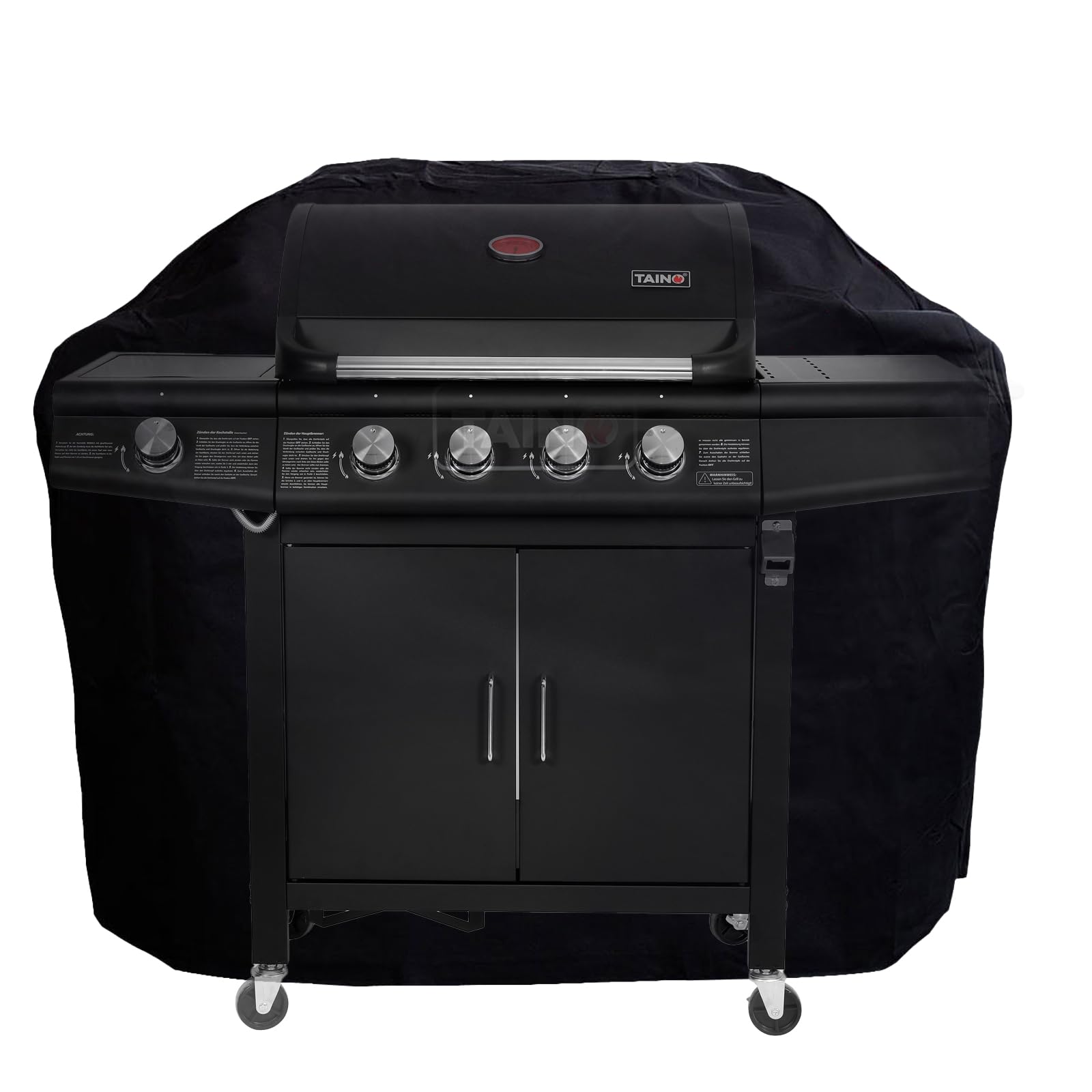 TAINO RED 4+1 Abdeckhaube Gasgrill Grillwagen BBQ Schutzhülle Abdeckung Oxford Gewebe 137x48x110cm (BxTxH)