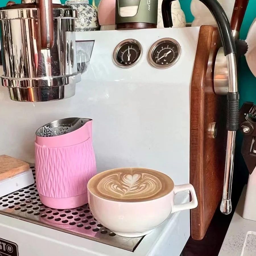 Generico Set Tazzine Caffè,Tazzine Caffe con Piattino Tazze da caffè in ceramica Tazza latte professionale 240 ml con manico tè al colazione farina d'avena Stoviglie cucina(White)