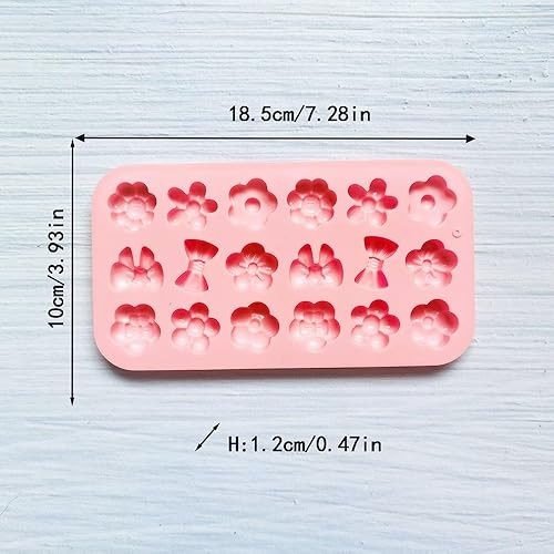 Miniatura 9 de Lindas bandejas para cubitos de hielo, molde de silicona para chocolate, moldes de cera derretida, bandejas de hielo de fácil liberación,
