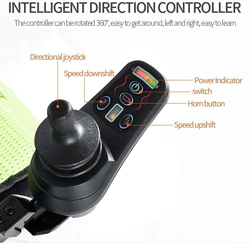 Ligero Plegable De Silla De Ruedas Eléctrica, De Doble Motor, Manual De Silla De Ruedas Eléctrica De Doble Propósito, Silla De Ruedas Plegable ​Ultra-Ligera De Aluminio,Controlador Dual,Air transport