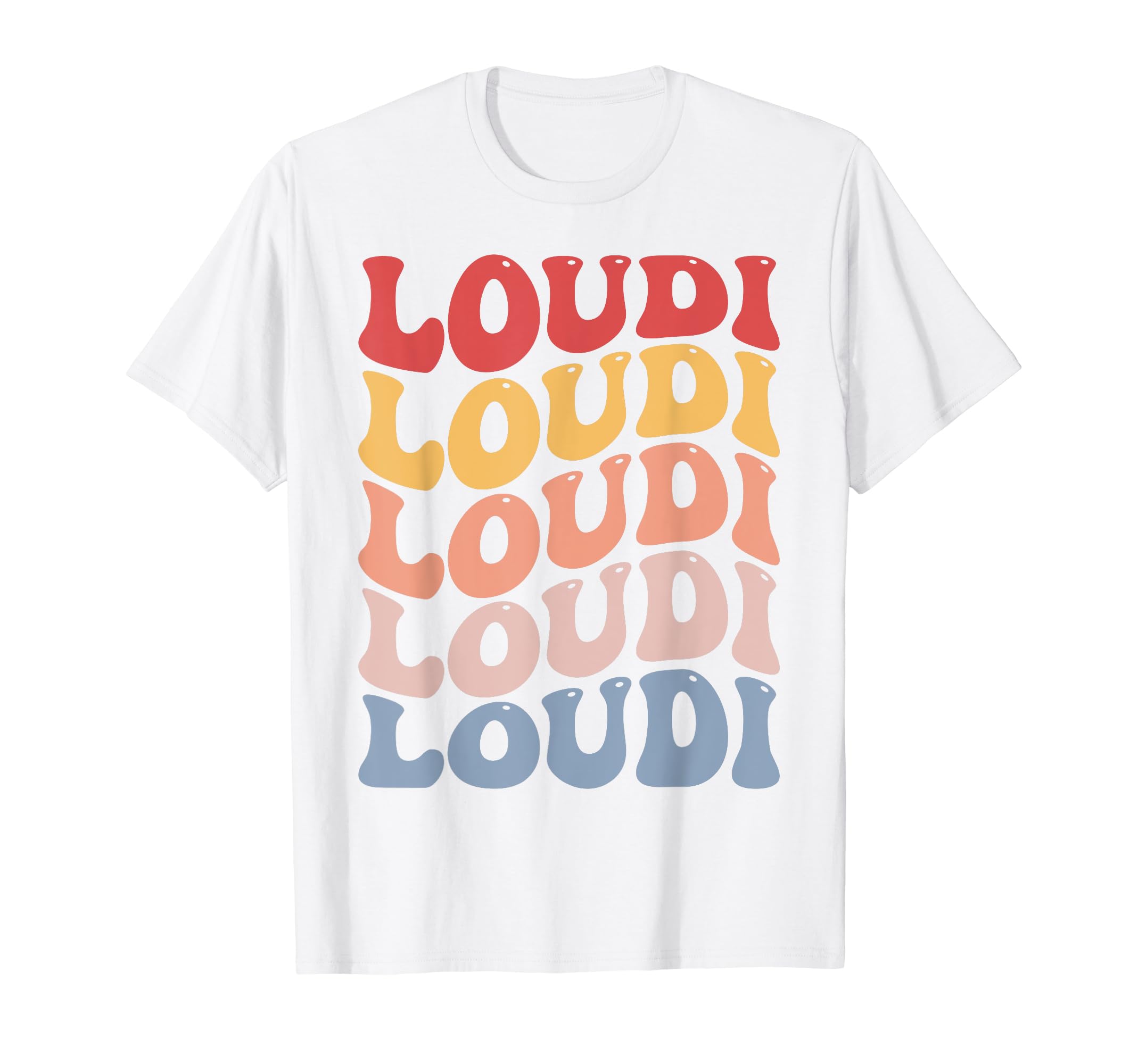Loudi City Groovy Retro T-Shirt