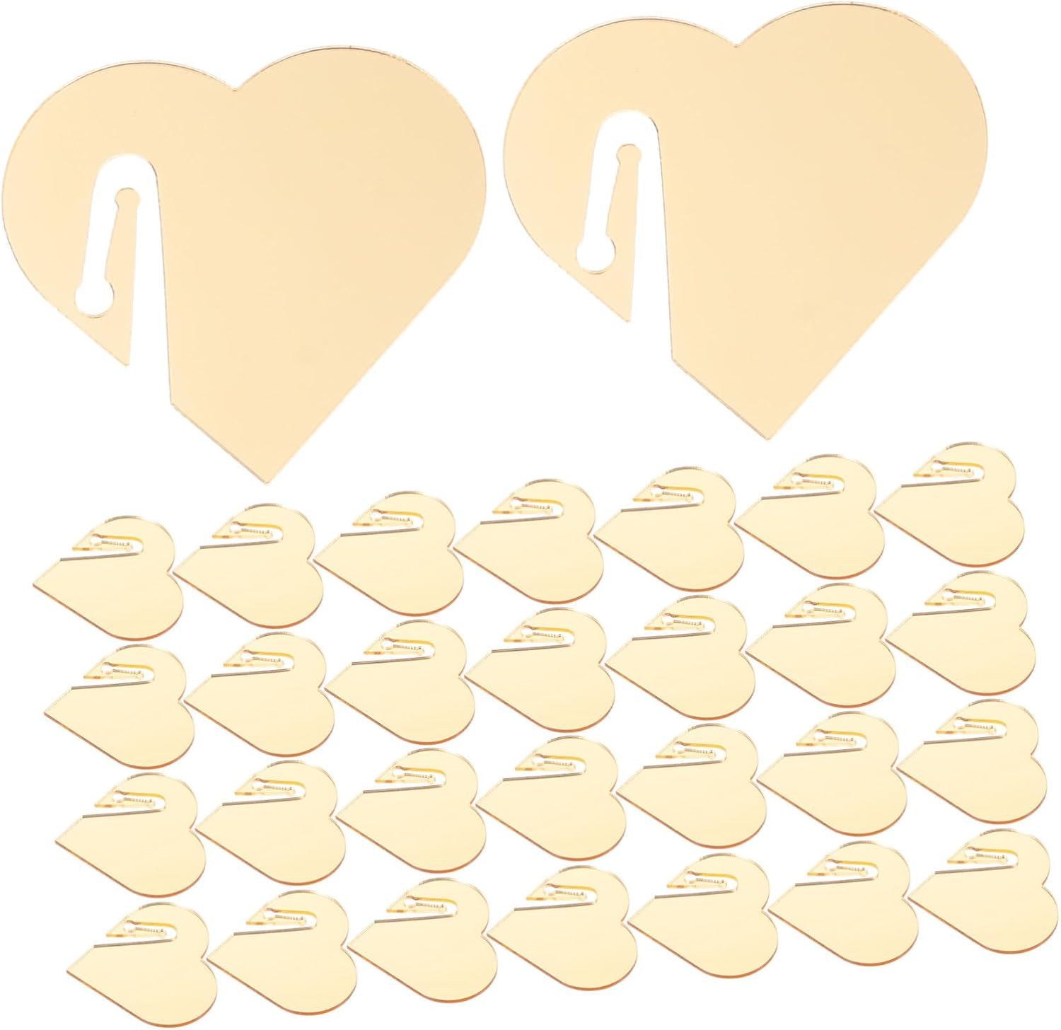 50pcs Heart Shaped Acrylic Wine Glass Labels Drink Tags for Wine Lovers Gifts Portable Cup Markers Delicate Drink Markers