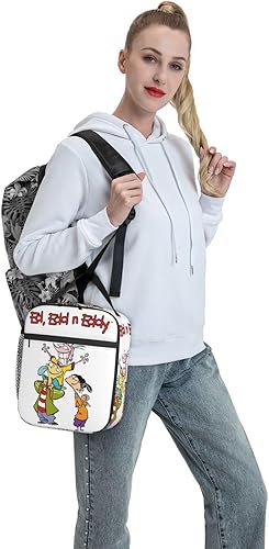 Miniatura 6 de Ed, EDD Anime N Eddy - Lonchera aislada de gran capacidad, a prueba de fugas, bolsa de almuerzo con cremallera, bolsillo de red externo, para