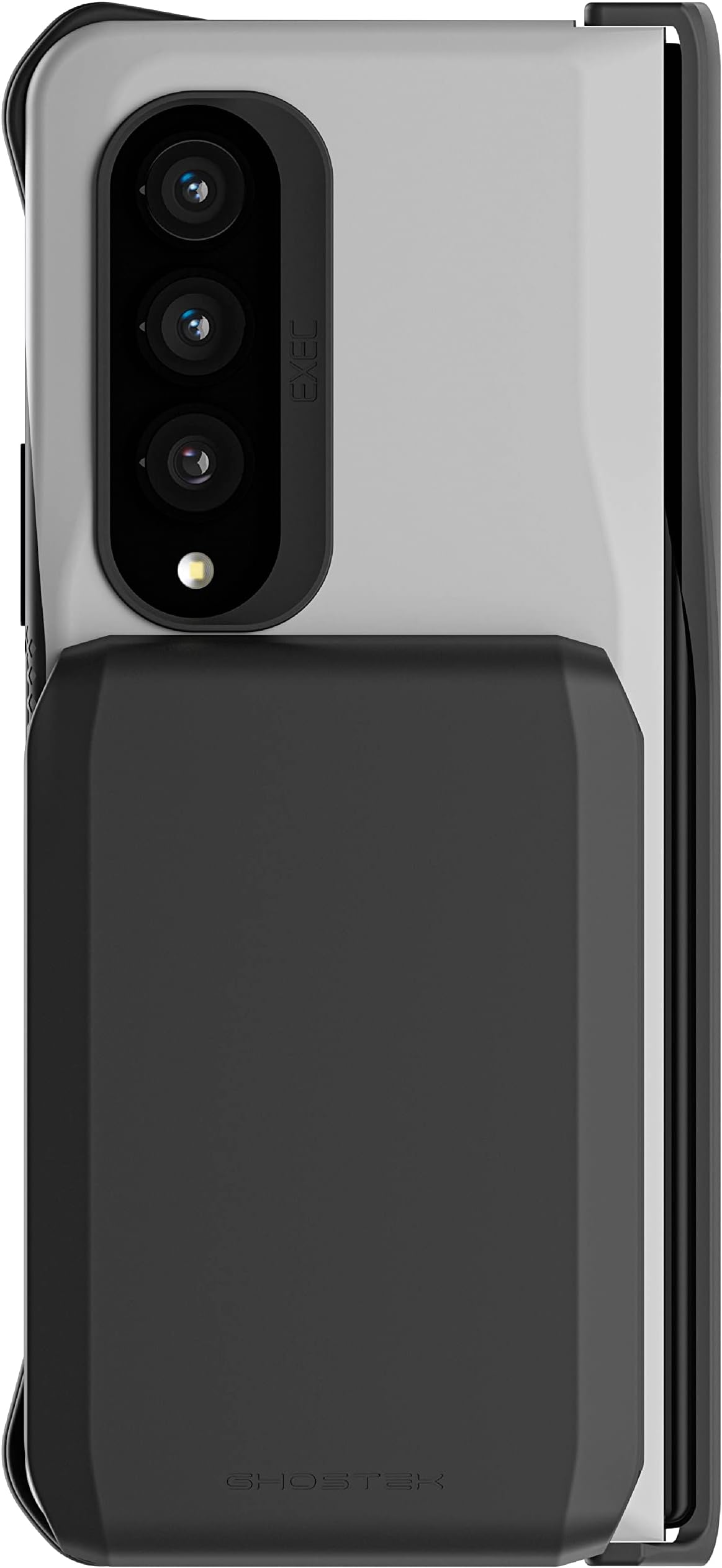 EXEC Galaxy Fold4 Wallet Case with Detachable Magnetic Credit Card Holder and Hinge Protection Supports Wireless Charging Phone Cover Designed for 2022 Samsung Galaxy Z Fold 4 (7.6inch) (Gray)