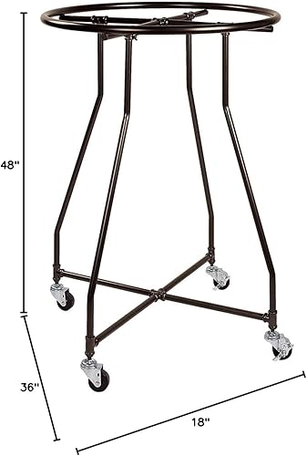 Miniatura 2 de SSWBasics Boutique - Perchero redondo para ropa, 48 pulgadas de alto x 36 pulgadas de diámetro, perchero redondo duradero para exhibición al por