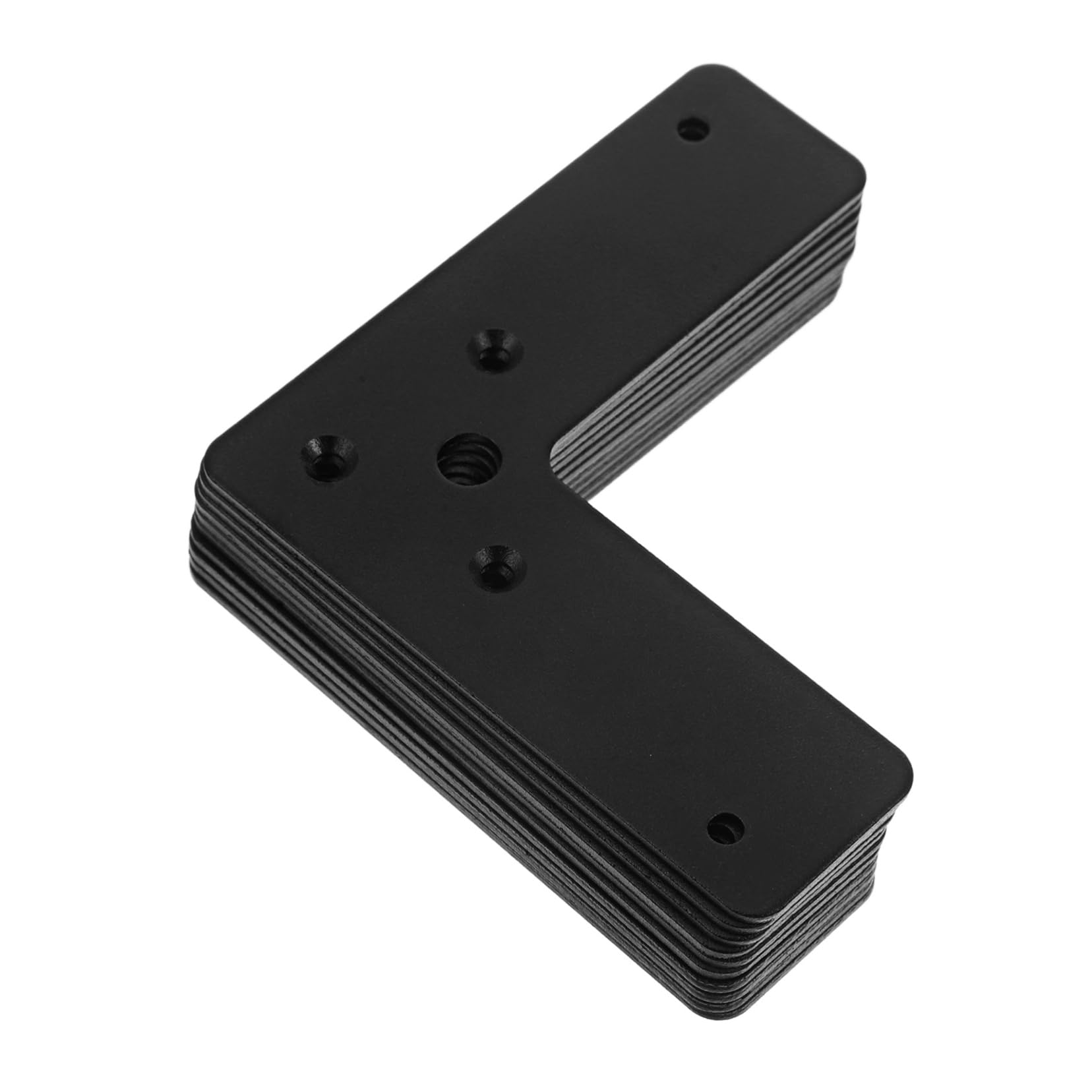 10 Pezzi Staffe Angolari di Supporto in Ferro Nero | Piastra di Riparazione 4×4×1¼, Spessore 2mm, Installazione Semplice per Rinforzo Mobili