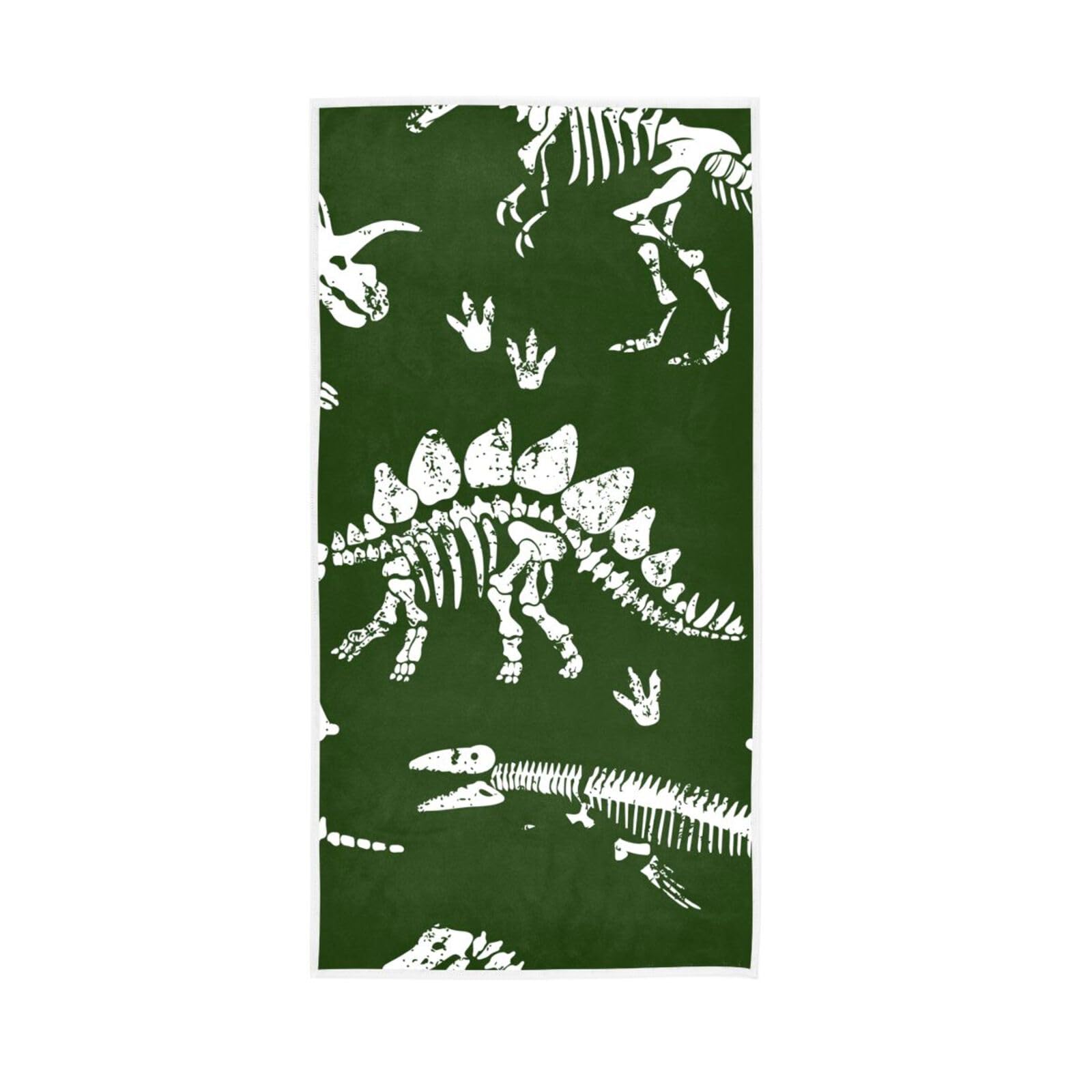 LSRCPD Dinosaur Skeleton Hands Towel, 15 x 30 Inches Absorbent Hand Towel Spa Towels Salon Towels Bulk