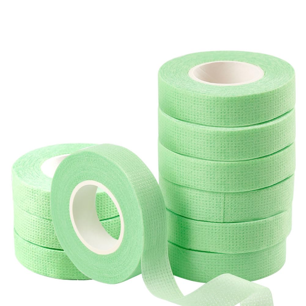 Lunamoon 10 Rolls Eyelash Extension Tape Eyelash Tape Eyelash Tape, Green 10