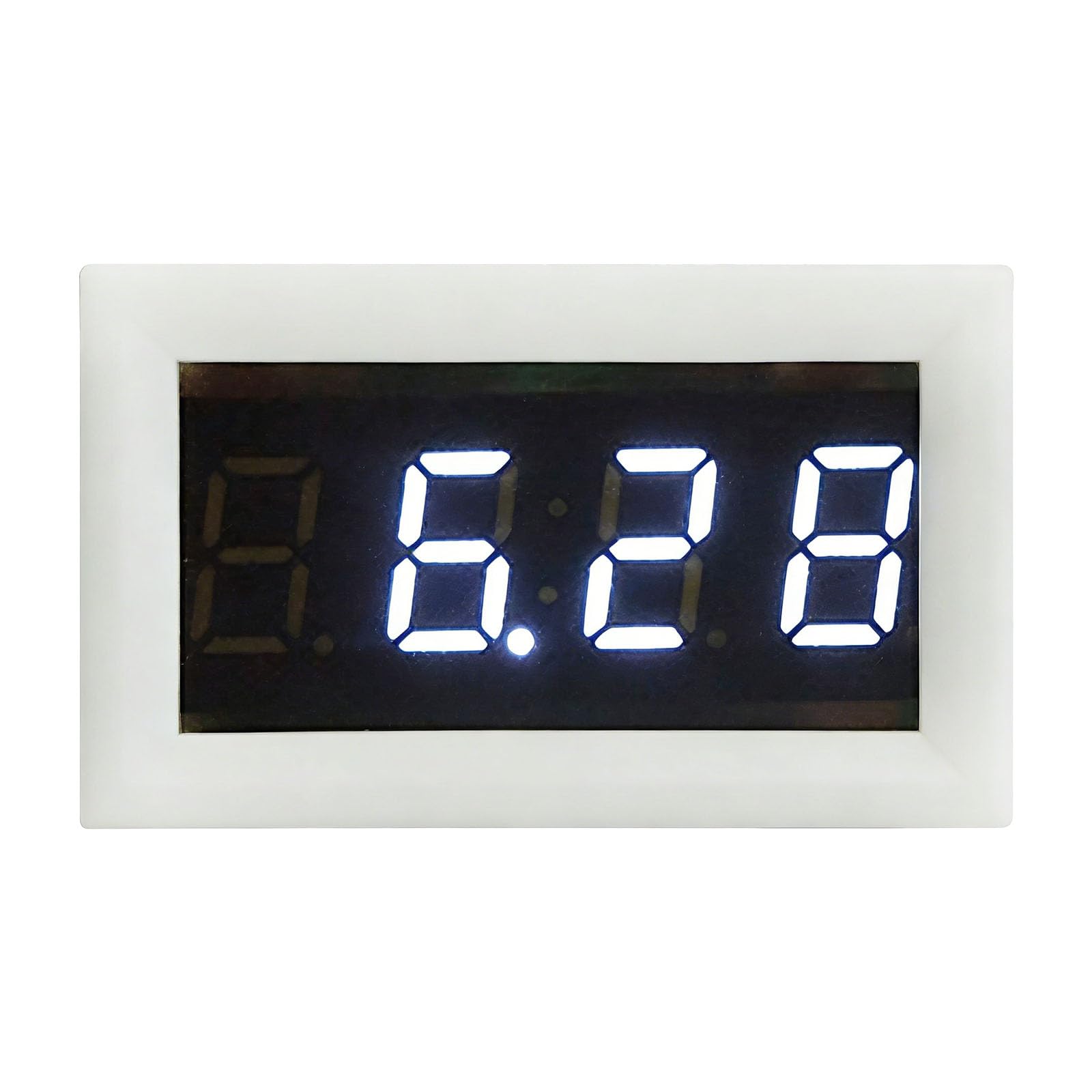 Kaeltsyn White Multifunction Automotive Voltages Meter With External Temperature Probes And Digital Clock For Car Trucks Multifunction Car Battery Voltages Tester