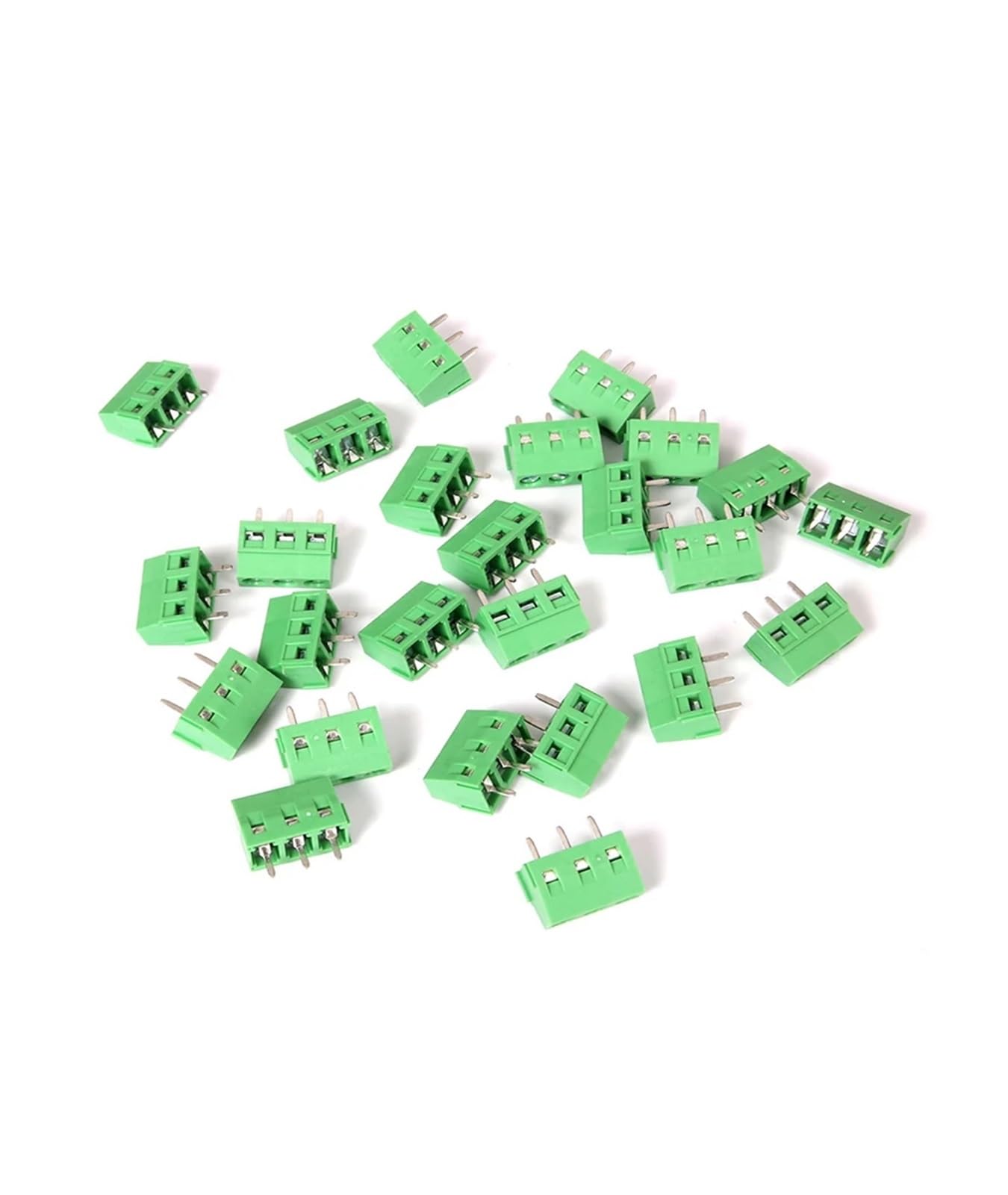 BALYDLUL 50/100pcs Mini Screw Terminal Blocks KF127 KF128 5.08mm PCB 2.54/3.5/3.81/5.0/5.08/7.5 mm(KF-128-3(pin)-100PCS)