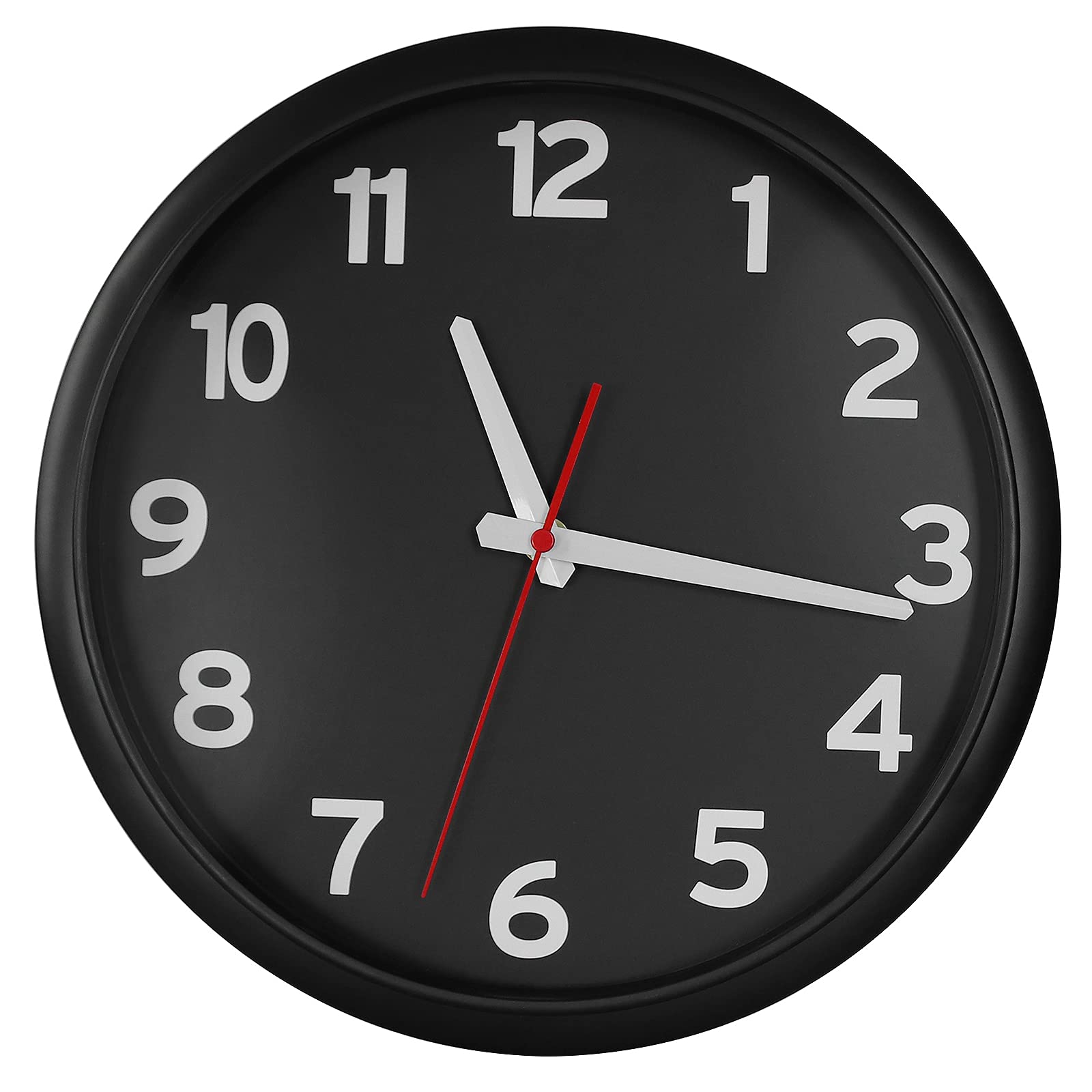 SILD Horloge murale ronde rétro noire 8136 pour salon