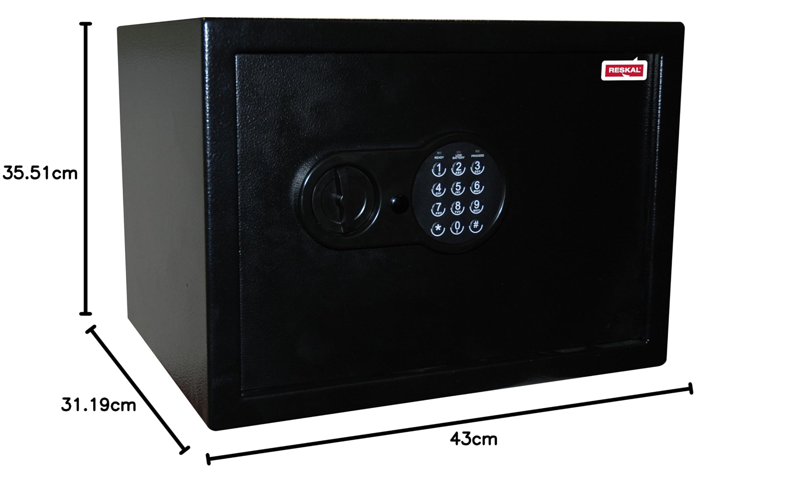 Reskal FA62344 - Caja fuerte con cerradura electrónica, gris