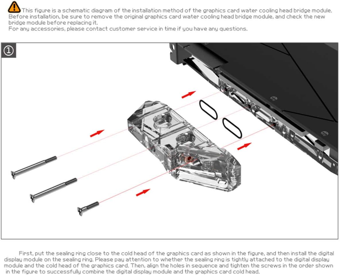 Bykski GPU Block Digital Display Module (B-VGA-SC-X) - Clear