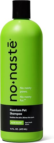 Nonaste Aloe Glow Premium Dog Shampoo (16 Oz, Pack of 1) – Deep-Clean & Odor-Neutralizing Dog Wash with USDA Certified Organic Aloe & Oatmeal | for Sensitive Skin, Soft Shiny Coat, Light Fresh Scent