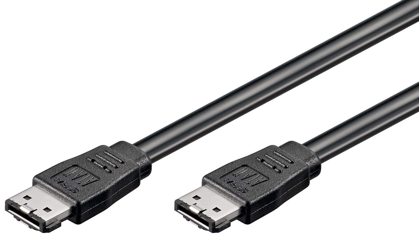 Cavo E-SATA Tipo I Flat 1.5GBits / 3GBits / 6GBits 50 Cm Nero - Foto 8