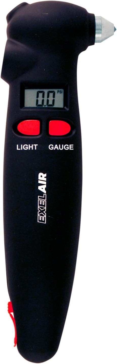 MiltonEXELAIR (EX999004) 4-in-1 Digital Tire Gauge Auto Emergency Tool