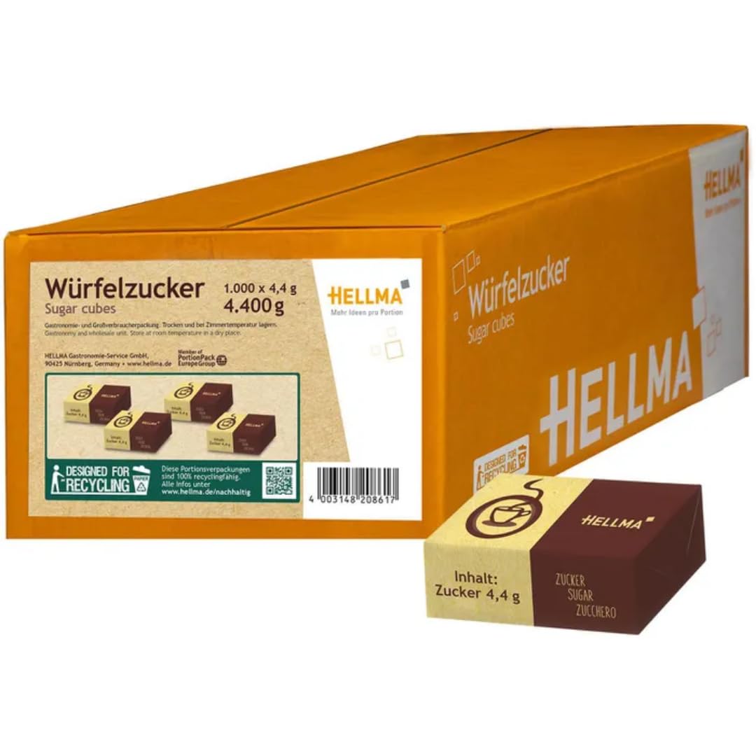 Helllma Zucker Zucker Würfelzucker, 4,4kg, 1000 Stück