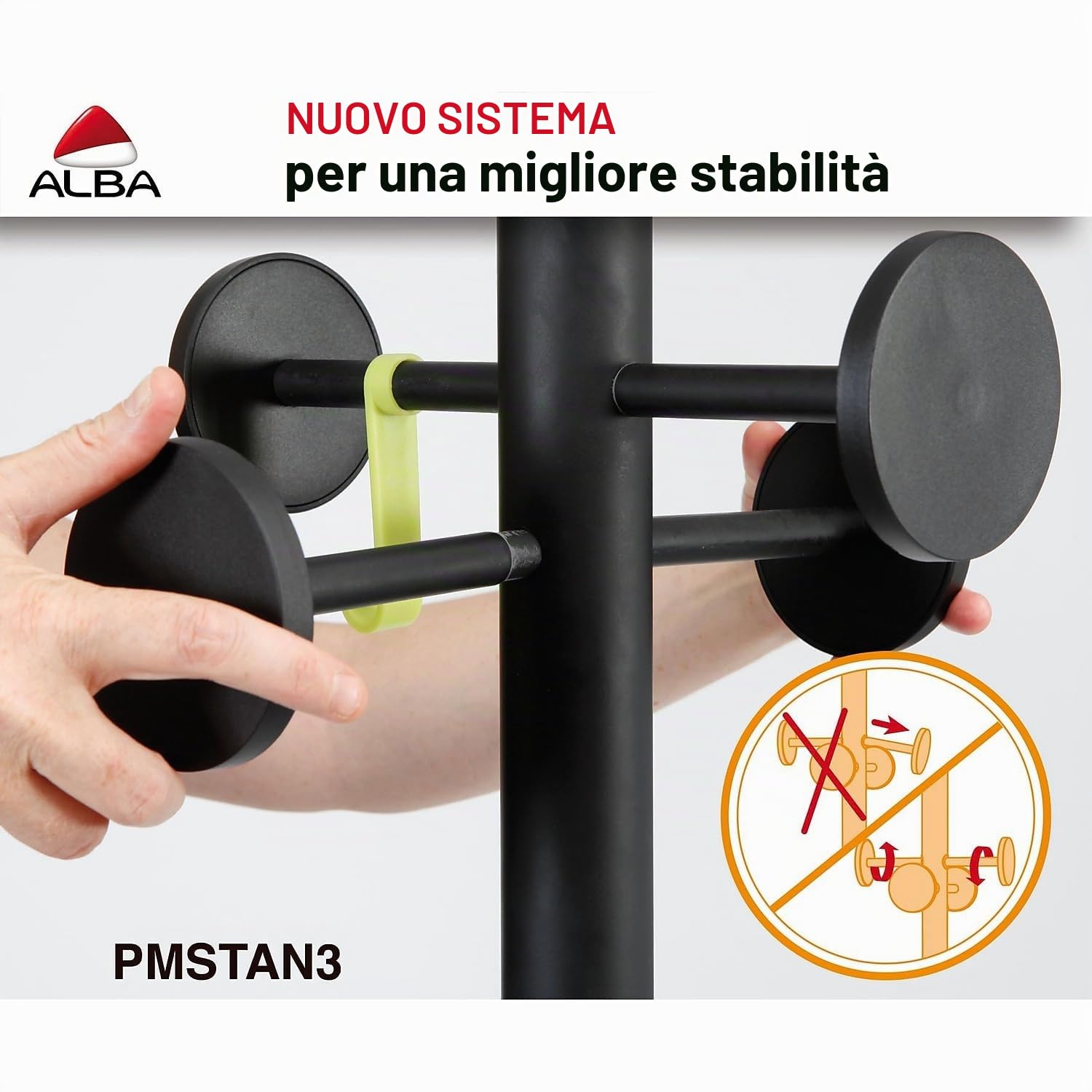 ALBA, Appendiabiti, Nero (Schwarz)