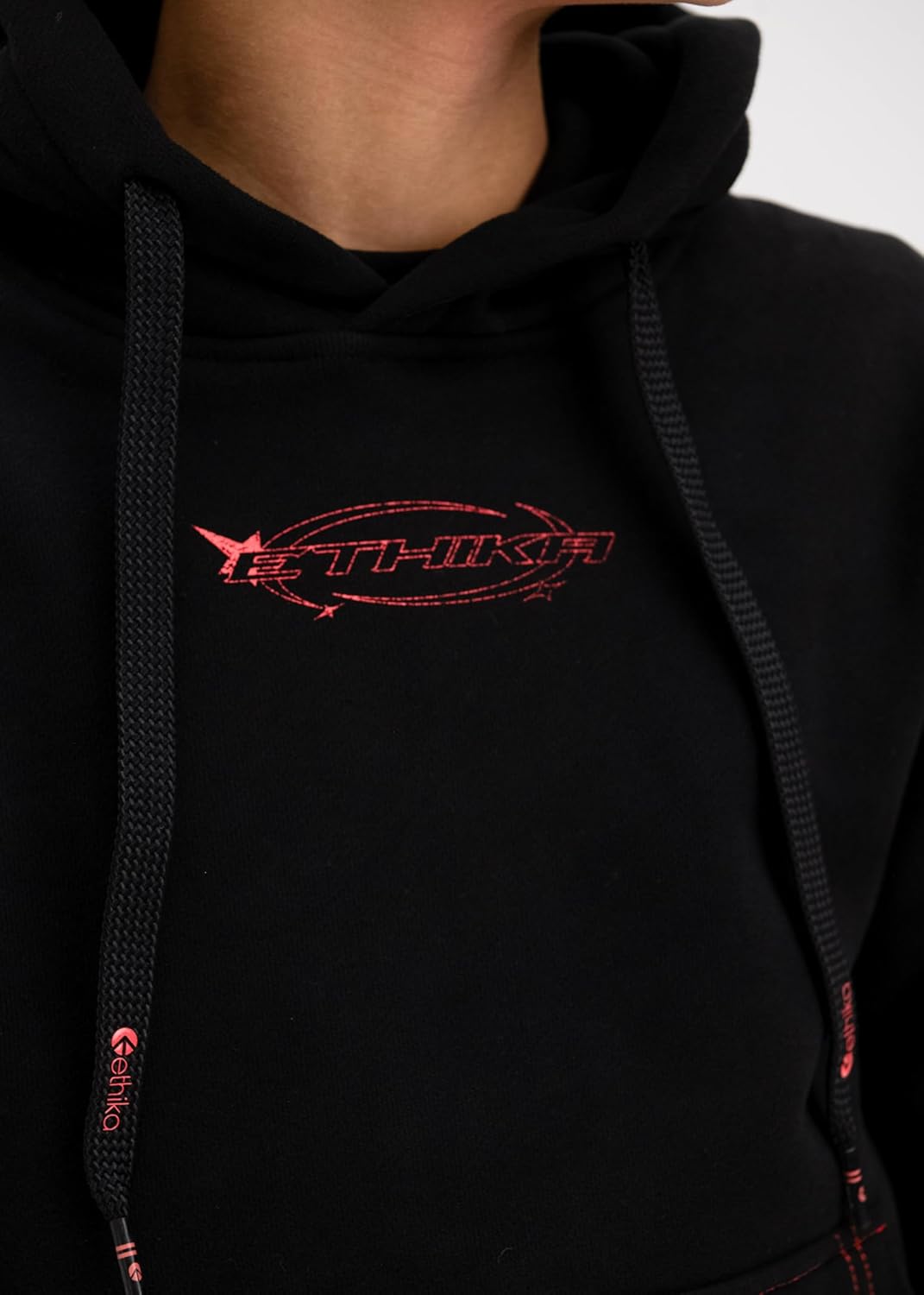 Ethika Kids' Hoodie, Fleece Pullover with Kangaroo Pocket and Adjustable Hood - Infrared Speedway