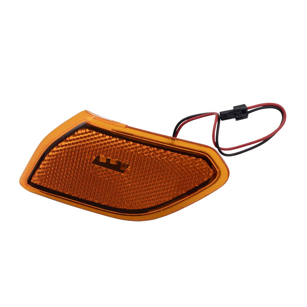 Brock Replacement Driver Side Marker Lights Compatible with 2018-2019 Wrangler 2018-2019 Wrangler Unlimited 2020 Gladiator