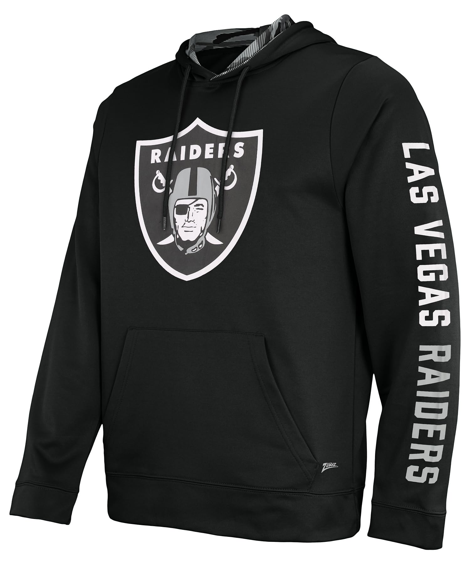 Zubaz NFL Football Men's Solid Team Hoodie with Camo Lined Hood and Sleeve Graphic — view 41