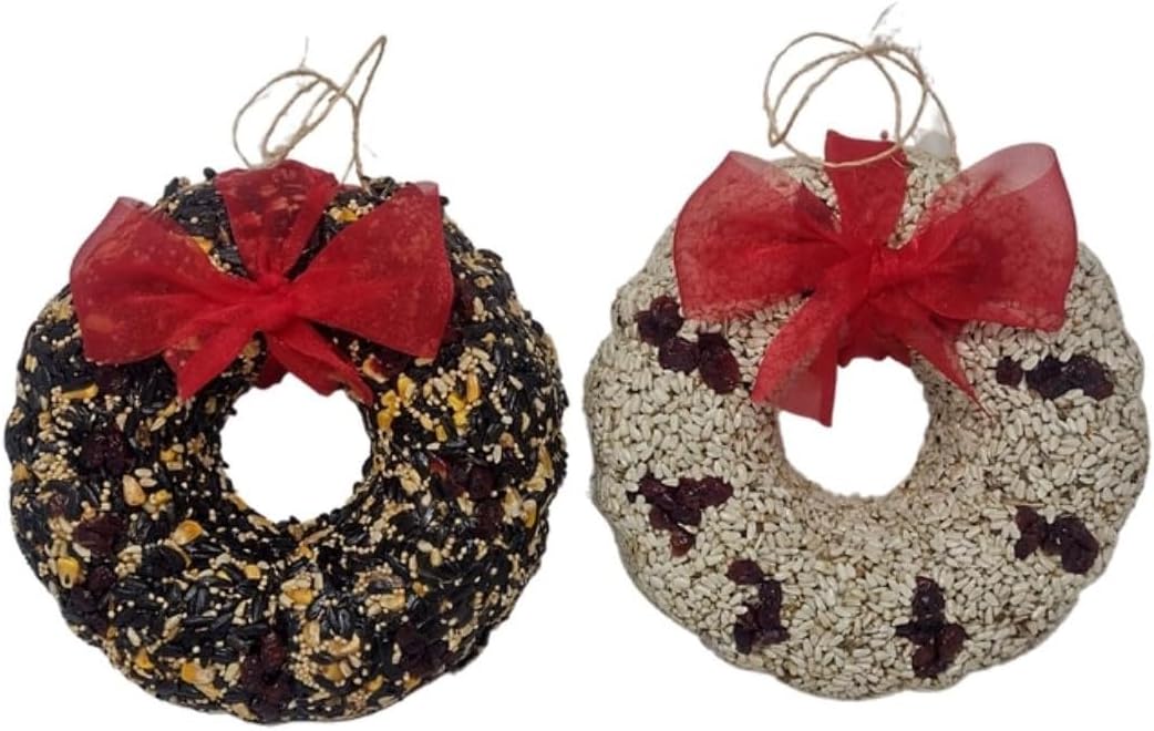 Flock Fuel Bird Seed Wreath for Outside Wild Birds