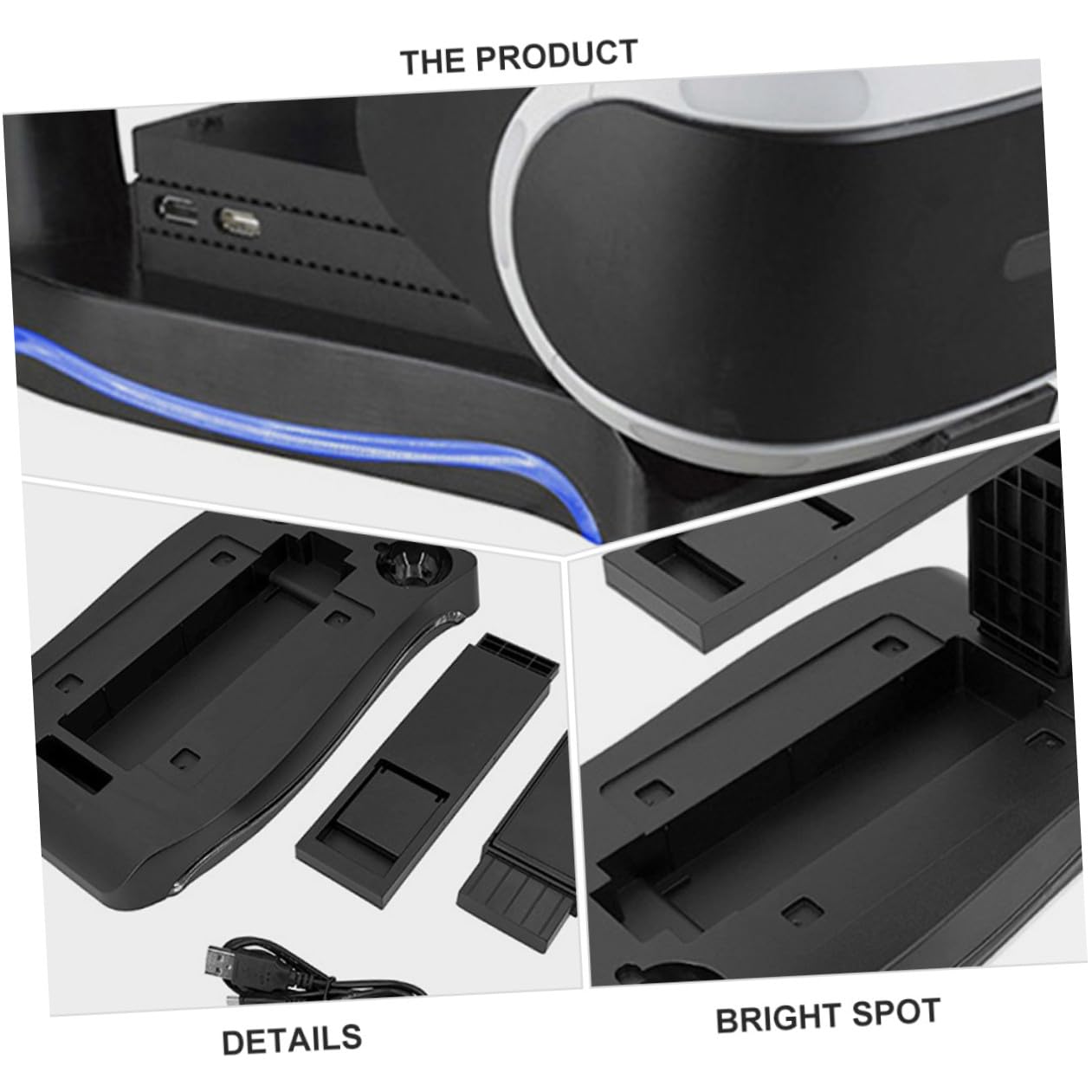 UPKOCH Supporto Di Ricarica Per Occhiali Vr e Controller Stazione Di Carica Verticale Compatta Per Console Di Gioco Vr Organizer Elegante Per Spazio Di Gioco Ordinato