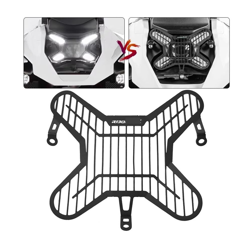 Grille De Protection Phare Pour BMW R1300 GS (2023-2025) - Transparente, Acrylique, Sans Modification - 13