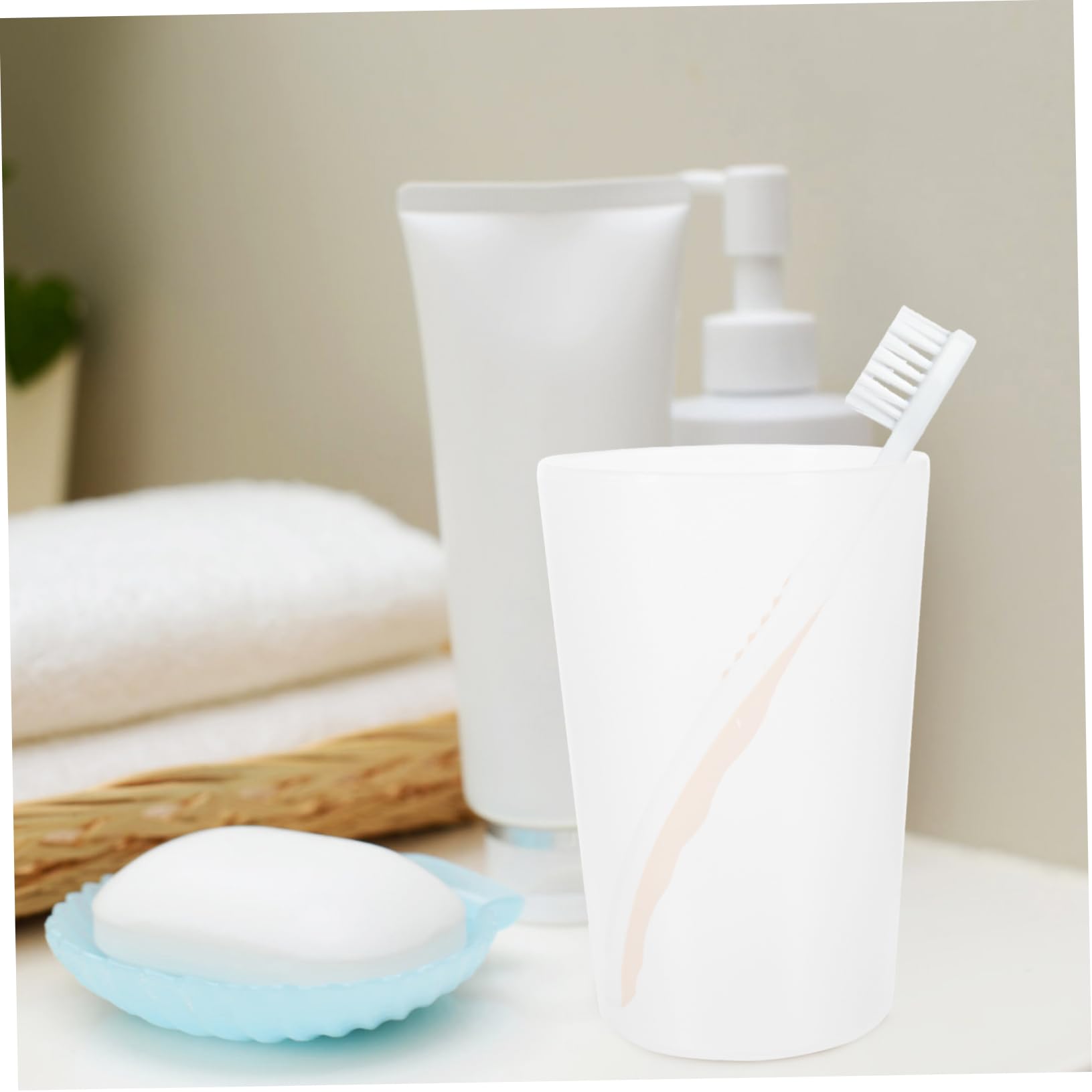 Mikinona 10pcs Bathroom Cups Multi-purpose Toothbrush Holders Drinking Tumblers for Home Use Smooth Edges for Safety for Mouthwash Storage