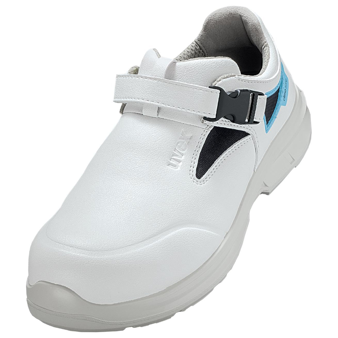 Uvex 1 Sport White półbuty S1 FO SR – buty ochronne do lekkich obszarów – oddychające, lekkie i elastyczne, biały, 42 EU
