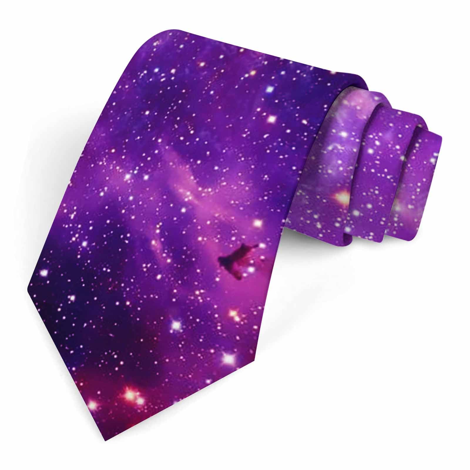 Muntayson Bursting Galaxy Men's Ties Men Novelty Neckties Fashion Neck Tie for Women