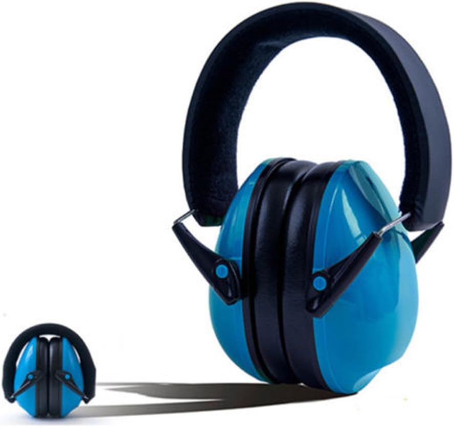 Kids Safety Ear Muffs, NRR 25dB Professional Noise Reduction Shooter Hearing Protection Earmuffs, Adjustable Ear Defenders for Children, Infants, Women (Blue)