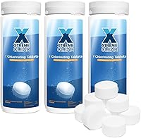 Vista 9 de XtremeClear - Tabletas de cloro de 1.5 libras para piscinas, spa, jacuzzi, pastillas de cloro estabilizadas de larga duración de 1 pulgada