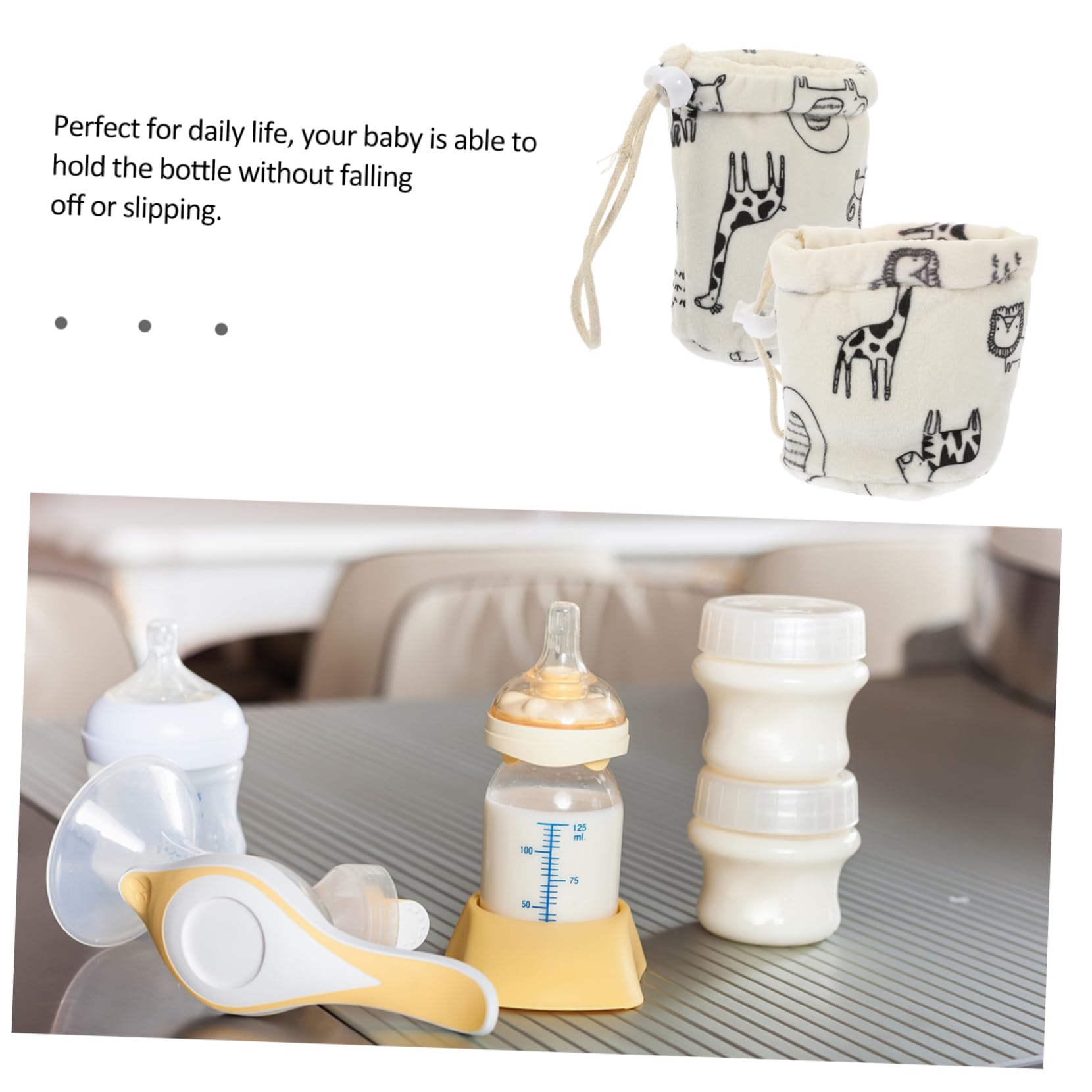 Abaodam 3 Set Di Biberon Per Neonati Borsa Termica Per Biberon Adorabile Custodia Decorativa Per Lalimentazione Dei Neonati 2 Pezzi * 3