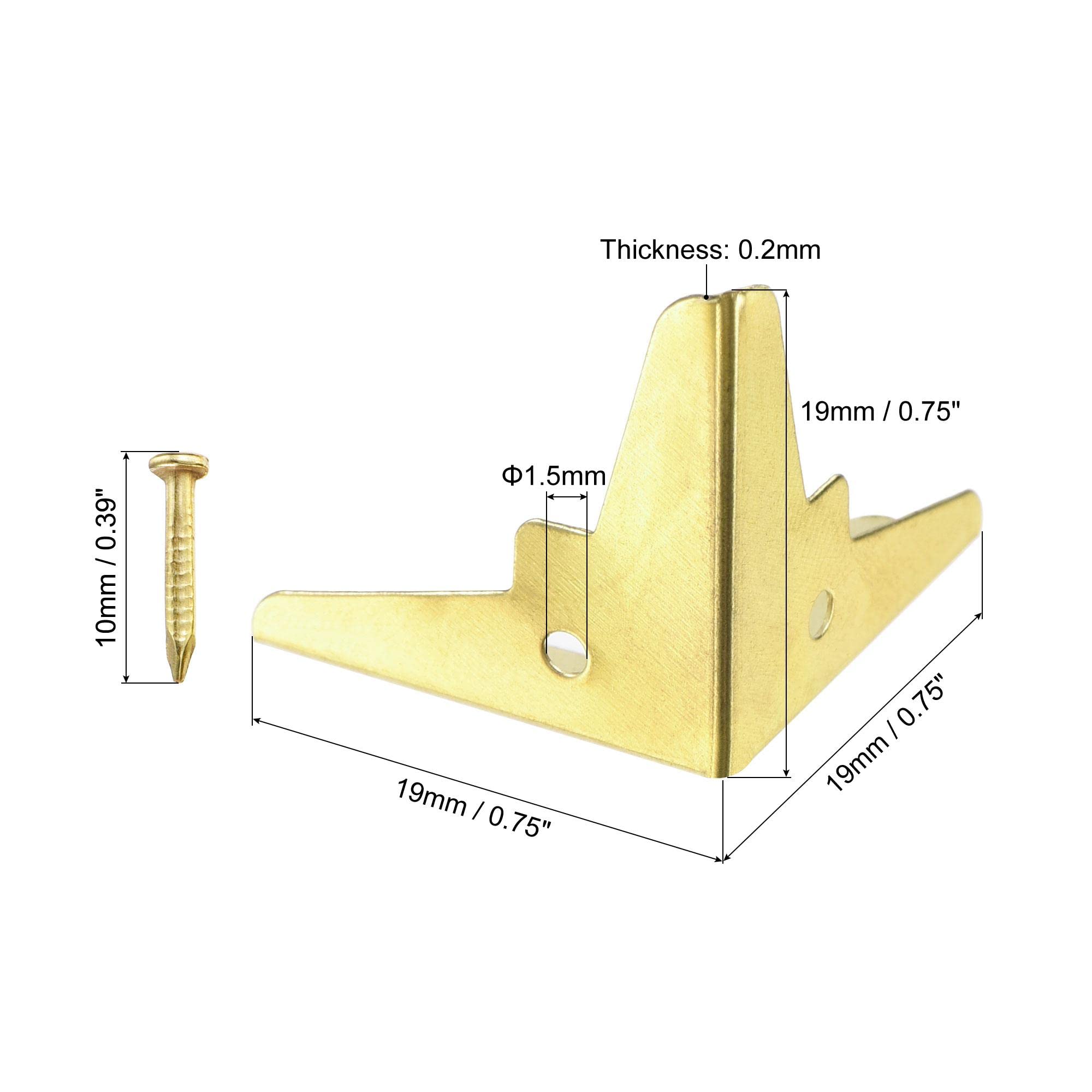 未使用⭐ メタルボックスコーナープロテクター 19x19x19㎜ 20個入り 未使用⭐ メタルボックスコーナープロテクター 19x19x19㎜ 20個入り