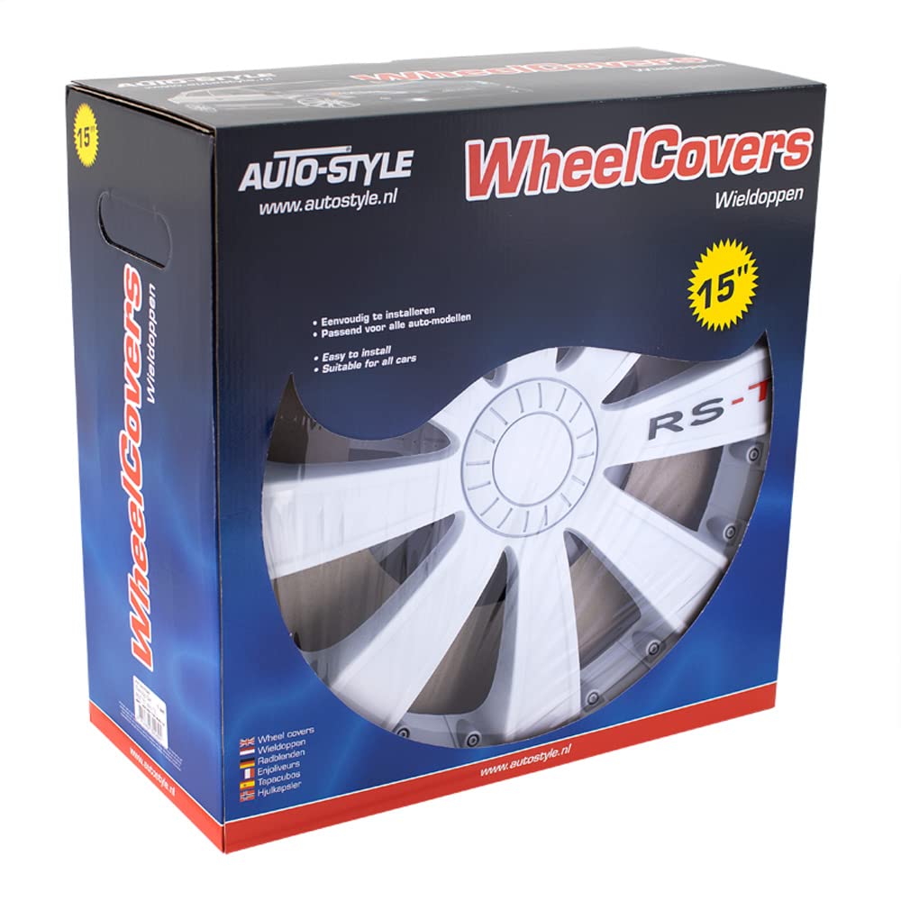 Zestaw kołpaków RS-T 15 w kolorze białym