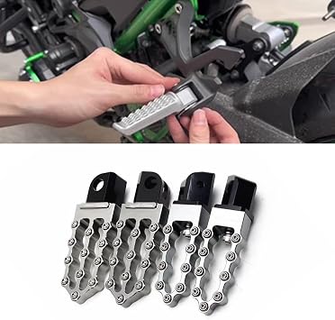 FOR Ninja ZX4R ZX4RR modified aluminum alloy anti-slip front and rear pedals motorcycle accessories silver,ZX4RR