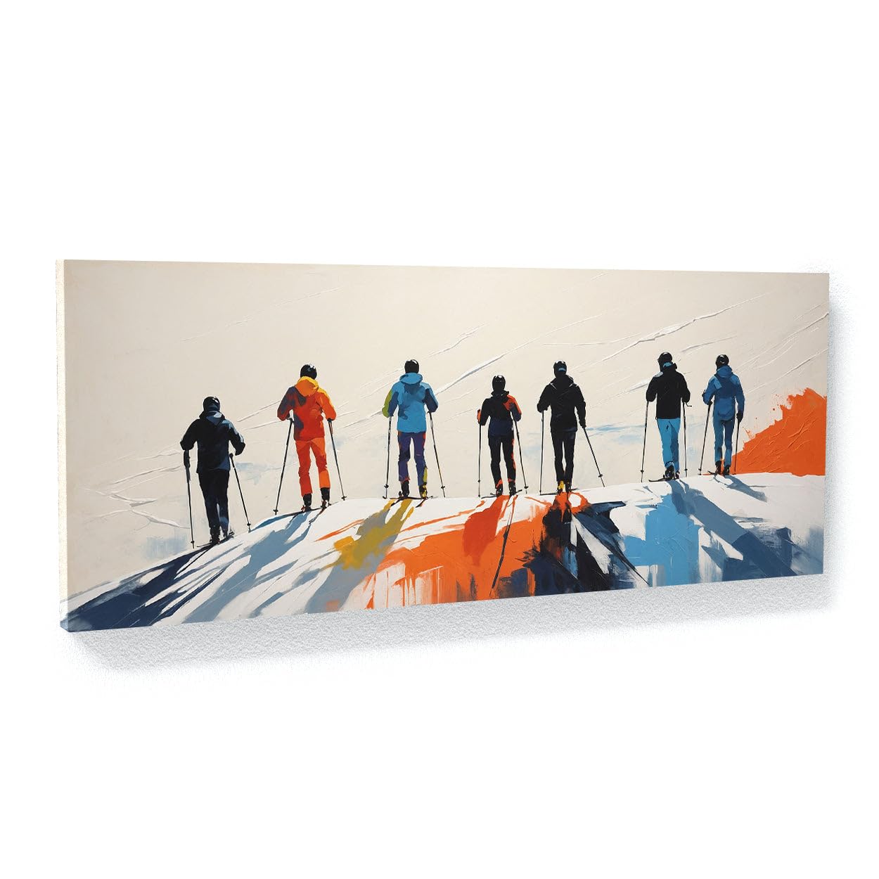 Sense Canvas Skier Bold 104 - Stampa artistica da parete su tela, misura media, 30 x 12 / 3,8 cm