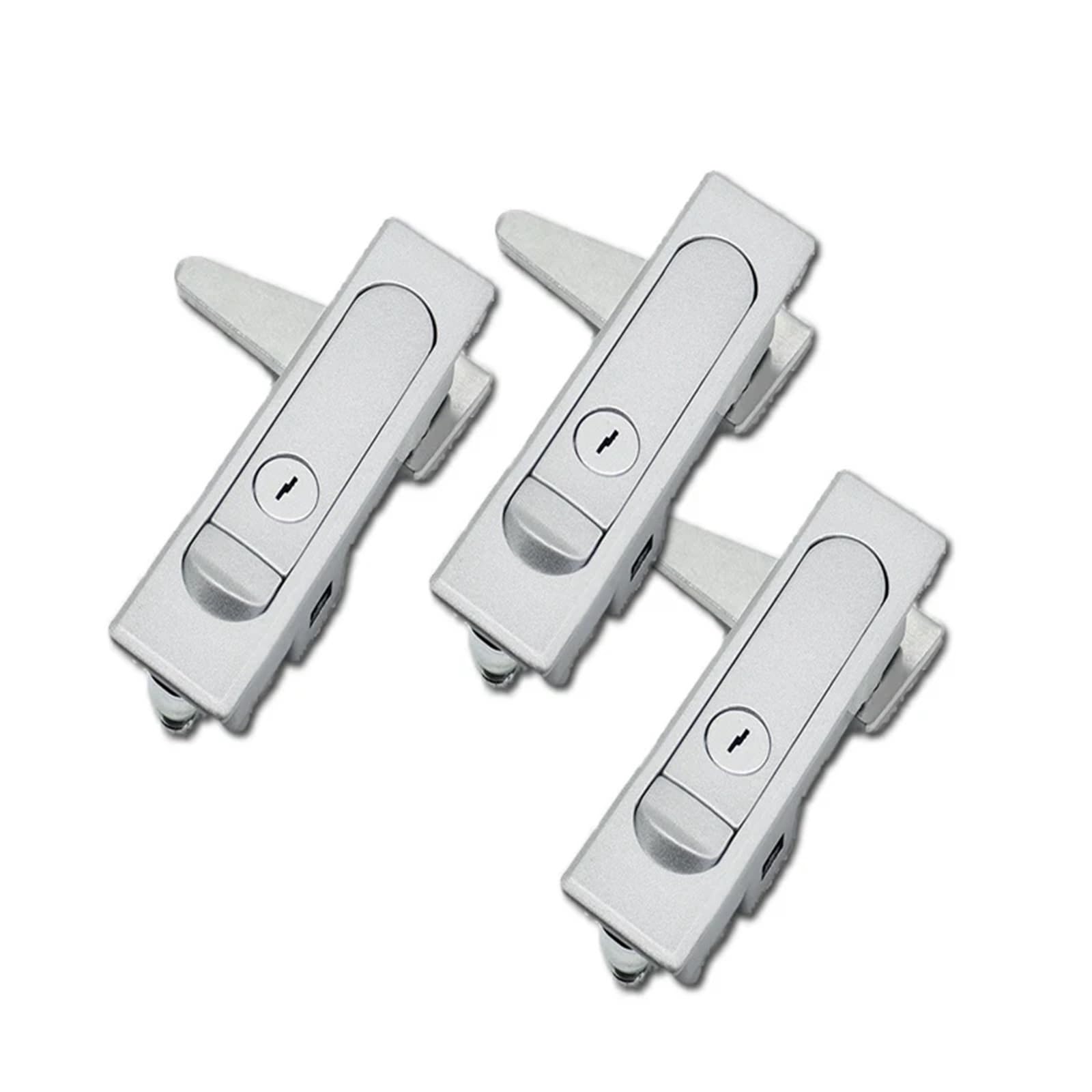 Vetrine a pulsante for serrature for aerei in lega di zinco con serratura industriale for armadio elettronico e metropolitana 2 pezzi(Black-no-key-Zinc)