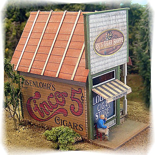 Bar MillsHO Scale Model Railroad Building/Structure Kit Papa Lous Cigar Shoppe