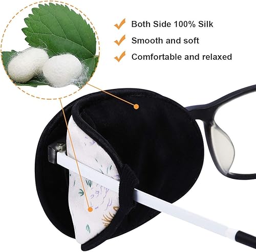 Miniatura 10 de eZAKKA Parches oculares para adultos, parche ocular para gafas para ojos perezosos, ambliopía, estrabismo y después de la cirugía (labios rojos +
