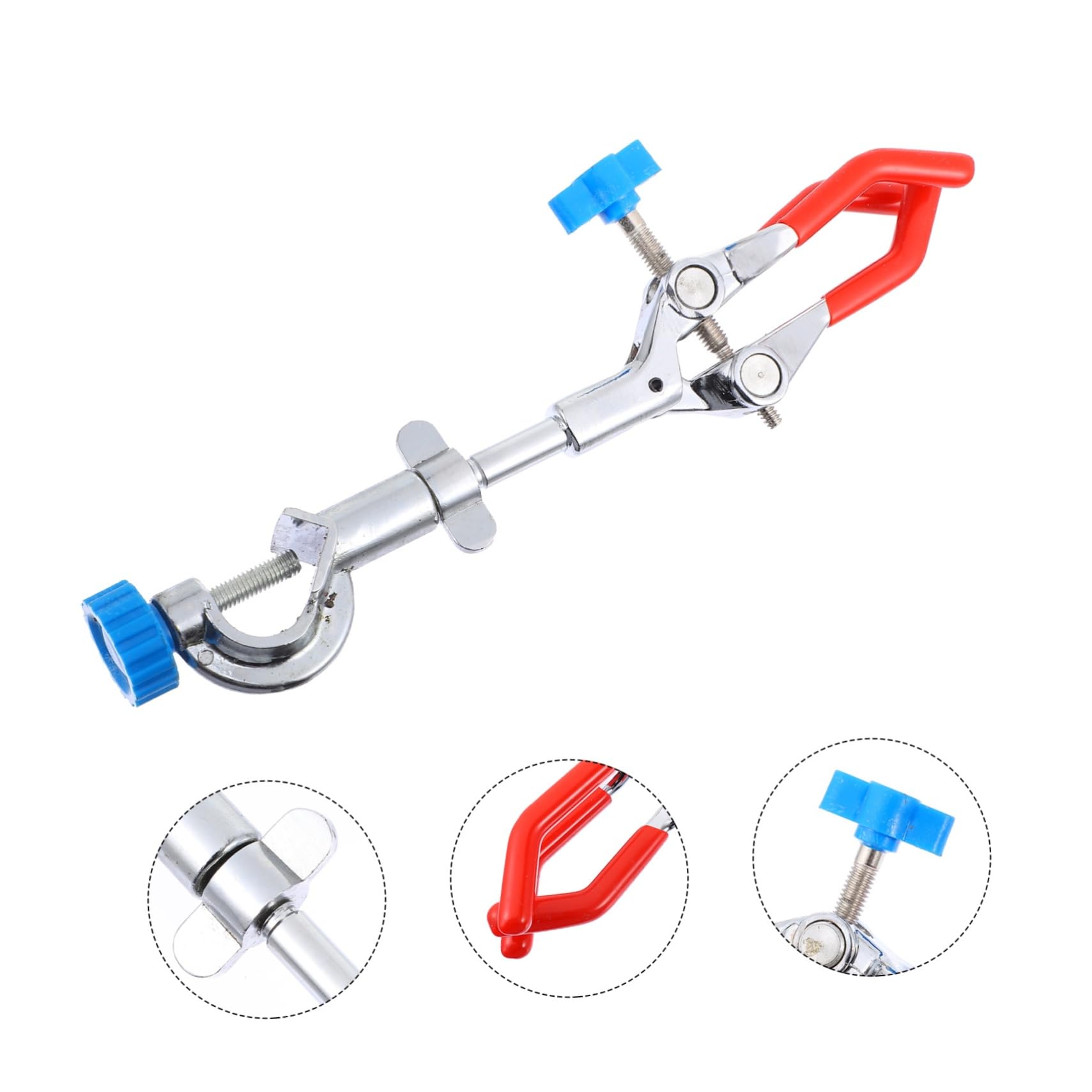 Zerodeko 3 Pezzi Pinza da Laboratorio Articolazioni per Tubo e Morsa con Rivestimento Antiscivolo per Sperimentali Stabilità e Sicurezza