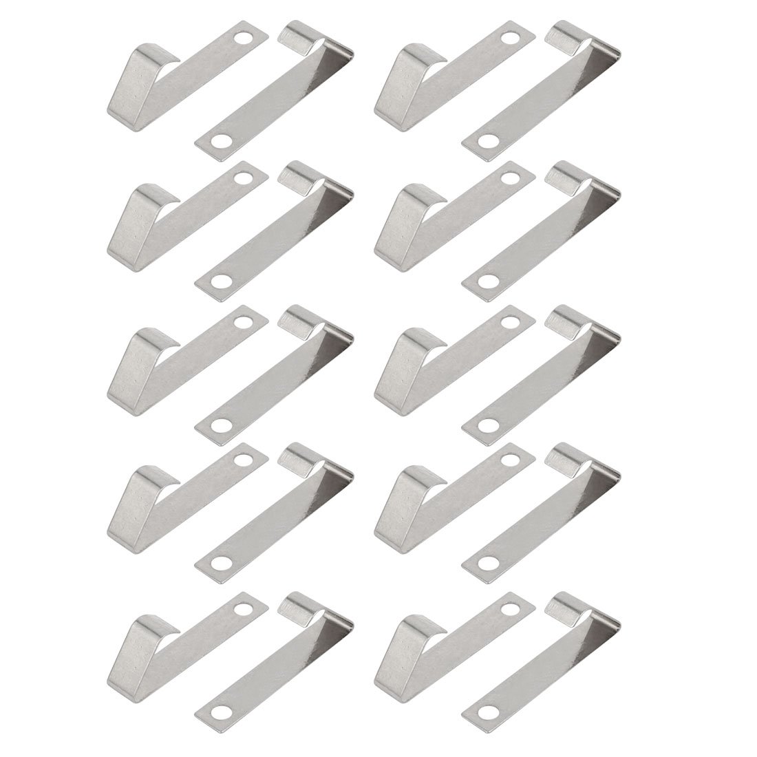 Aexit 20Pcs Silver Power supply and power module Tone Metal AA/A/CR2/9V Battery Positive Negative Contact Plate