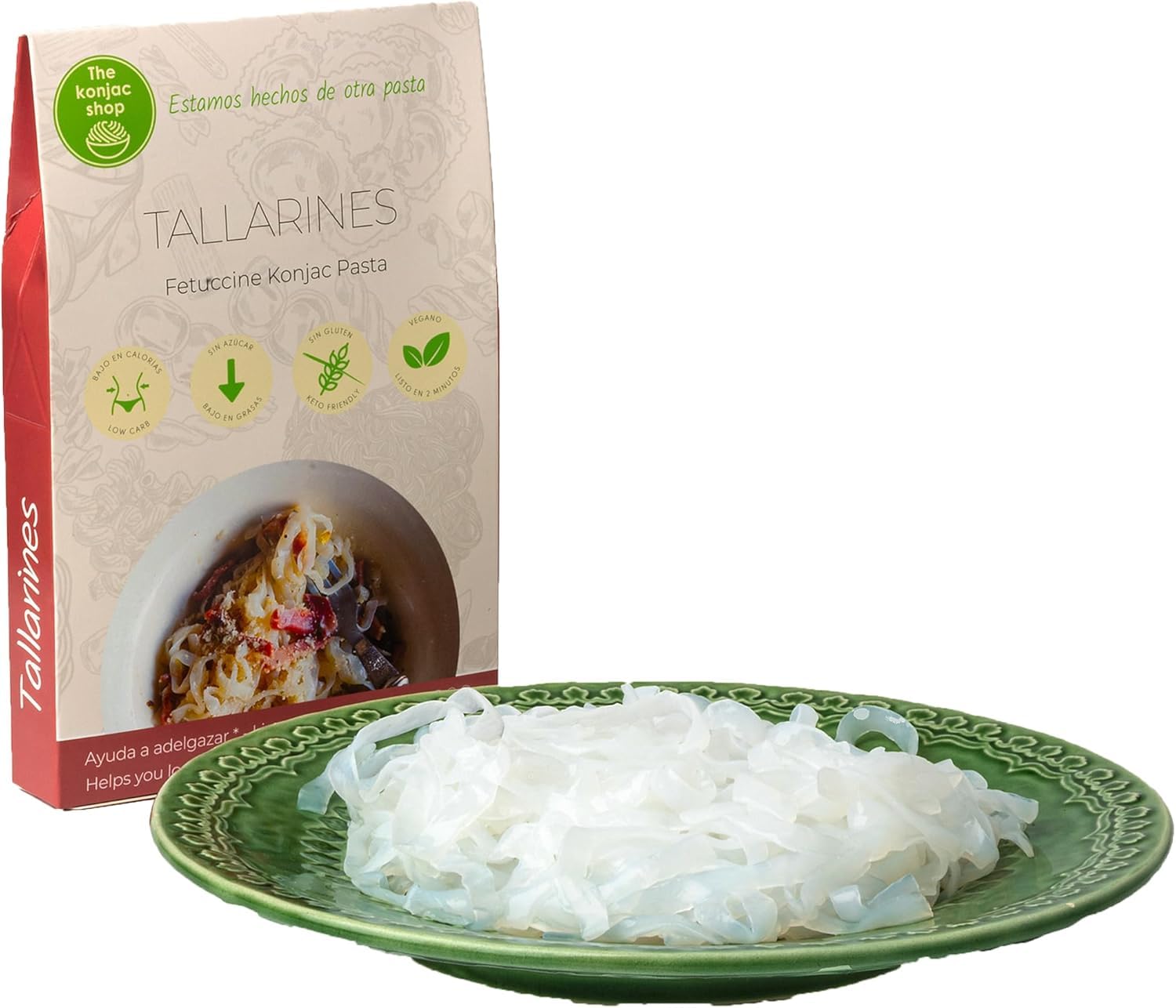 The Konjac Shop - Tallarines de Konjac 270g Shirataki Sin Gluten Bajo en Calorías y Carbohidratos Apto para Veganos y Dietas Keto (Paquete De 5)