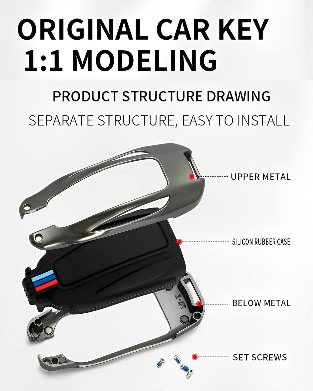 Amazon.co.jp: YONUFI テスラキーフォブカバーケース メタルシェル