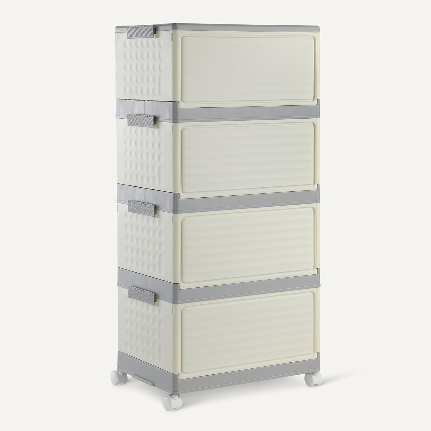 Amazon Basics 4-Tier Storage Bins with Lids, Stackable and Collapsible, 23QT per Tier, 92QT Total Capacity - Image 4