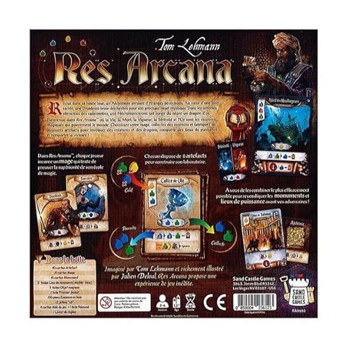 Asmodee - RES ARCANA - Jeu de Cartes Stratégique Dès 12 Ans - As d'Or Expert 2020 - Univers Fantasy - Optimisation & Gestion de Ressources - 2 à 4 Joueurs - 60 Min - En Français - Sand Castle