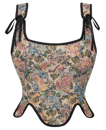 Alivila.Y Fashion Womens Sexy Vintage 1920s Renaissance Lace Trim Corset Bustier